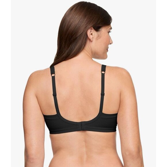 Warner's Easy Does It Underarm Smoothing Wireless Comfort Bra Sz M Black - Picture 2 of 5